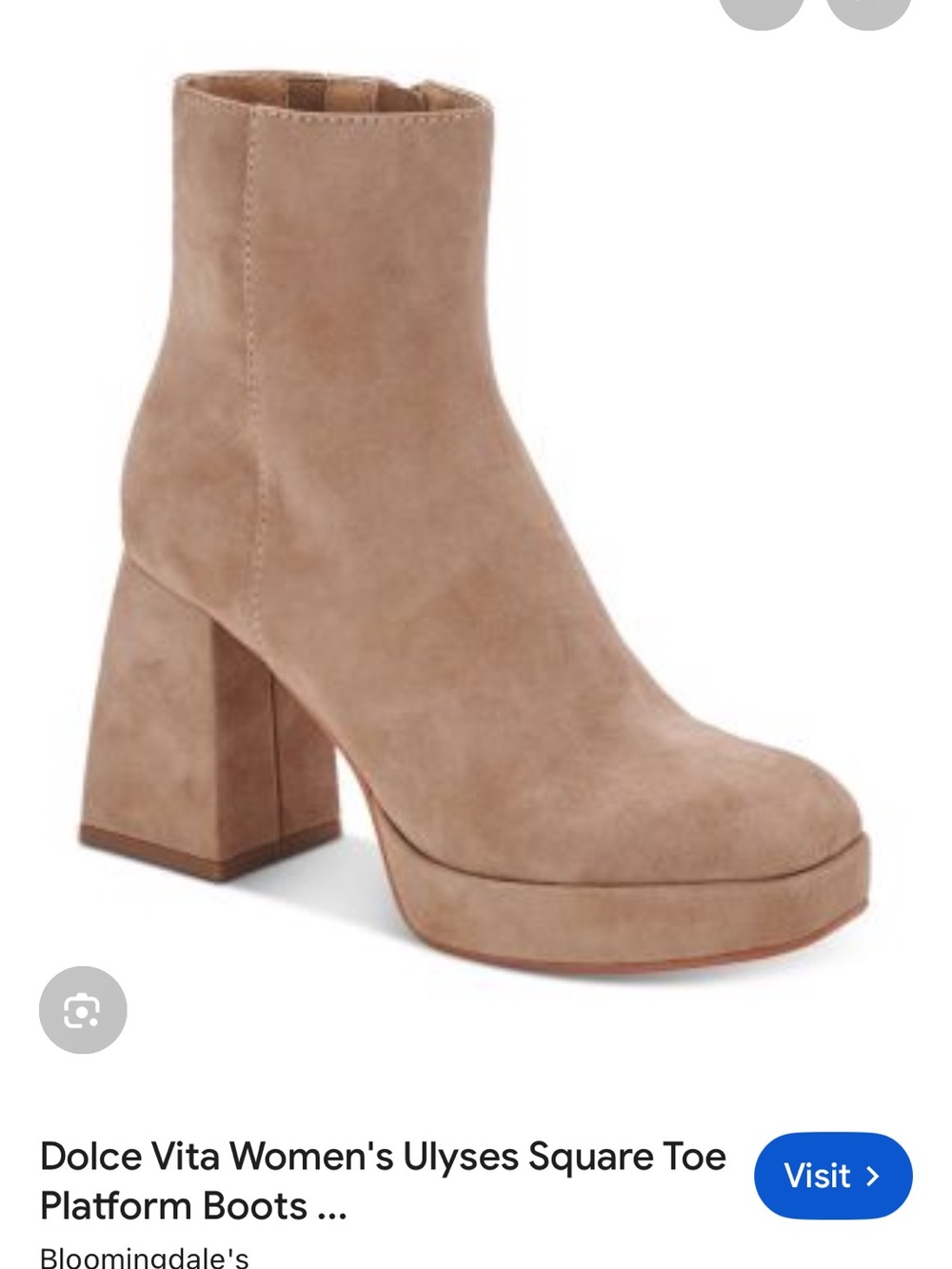 Brand new Dolce Vita Womens Taupe Suede Block Heel Ulysses Ankle Boots 9.5